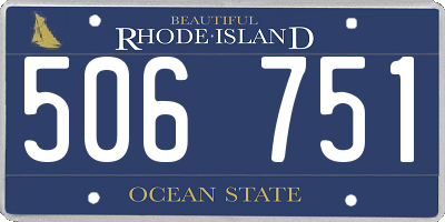 RI license plate 506751