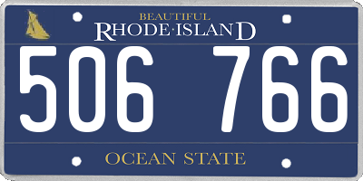 RI license plate 506766