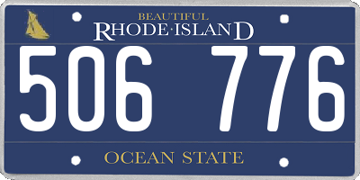 RI license plate 506776