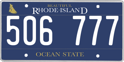 RI license plate 506777