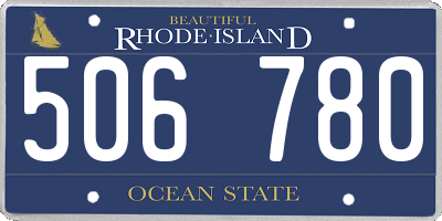 RI license plate 506780