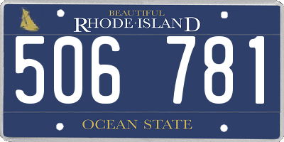 RI license plate 506781