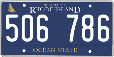 RI license plate 506786