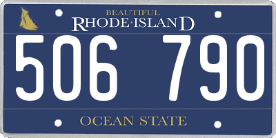 RI license plate 506790