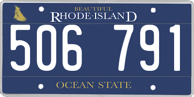 RI license plate 506791