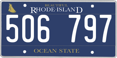 RI license plate 506797