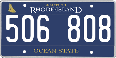 RI license plate 506808