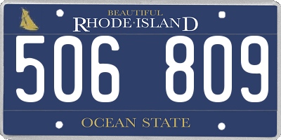 RI license plate 506809