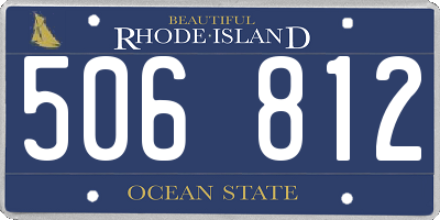RI license plate 506812