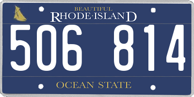 RI license plate 506814