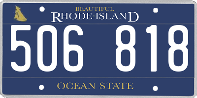 RI license plate 506818