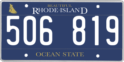 RI license plate 506819