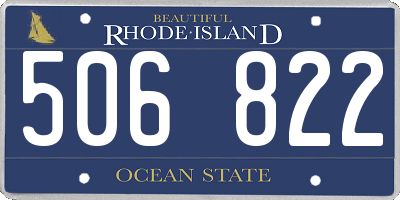 RI license plate 506822