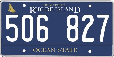 RI license plate 506827