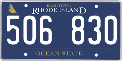RI license plate 506830