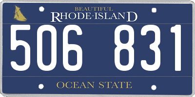 RI license plate 506831