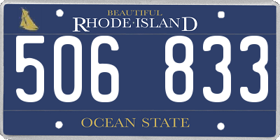 RI license plate 506833