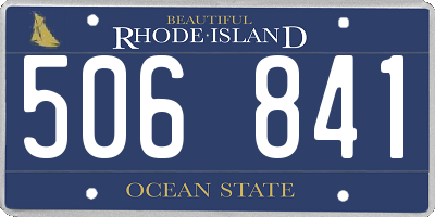 RI license plate 506841