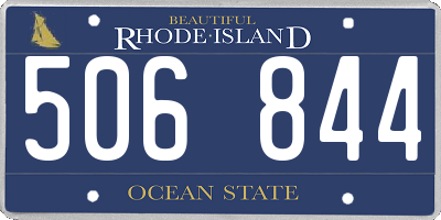 RI license plate 506844