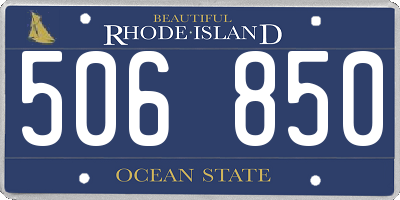 RI license plate 506850