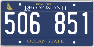 RI license plate 506851