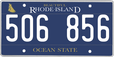 RI license plate 506856