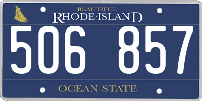 RI license plate 506857