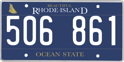 RI license plate 506861