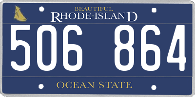 RI license plate 506864