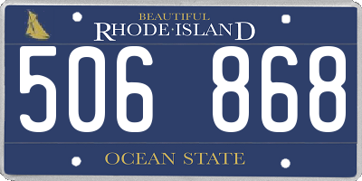 RI license plate 506868