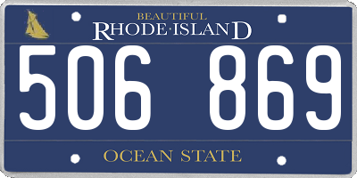 RI license plate 506869