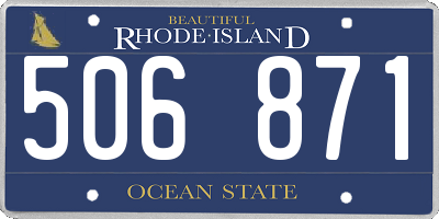 RI license plate 506871