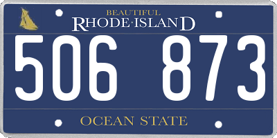 RI license plate 506873