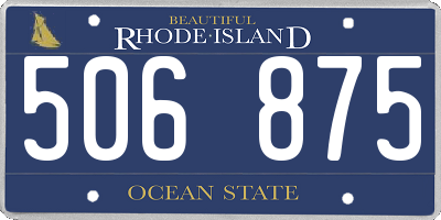 RI license plate 506875