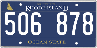 RI license plate 506878