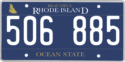 RI license plate 506885