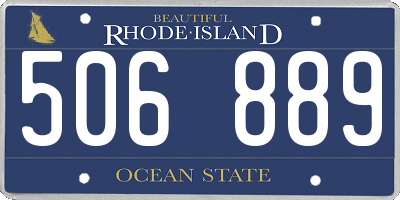 RI license plate 506889
