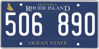 RI license plate 506890