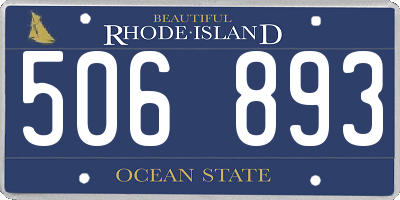 RI license plate 506893