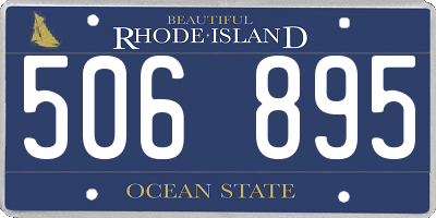 RI license plate 506895