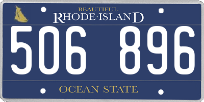 RI license plate 506896