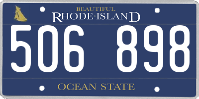 RI license plate 506898