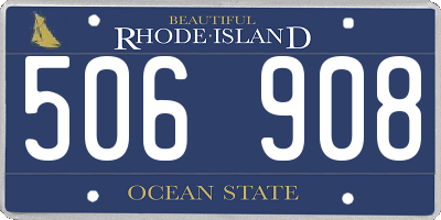 RI license plate 506908