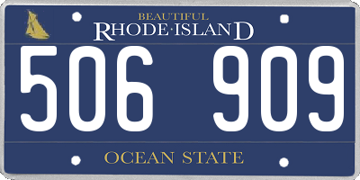RI license plate 506909