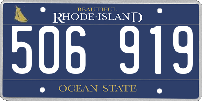 RI license plate 506919