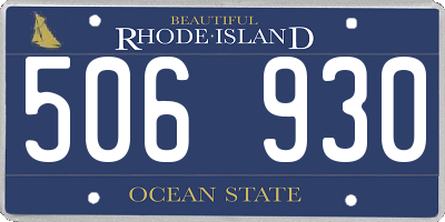 RI license plate 506930