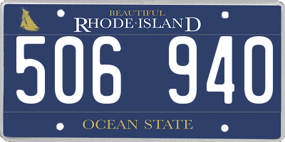 RI license plate 506940