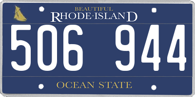RI license plate 506944