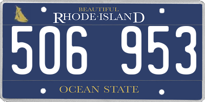 RI license plate 506953