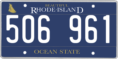 RI license plate 506961